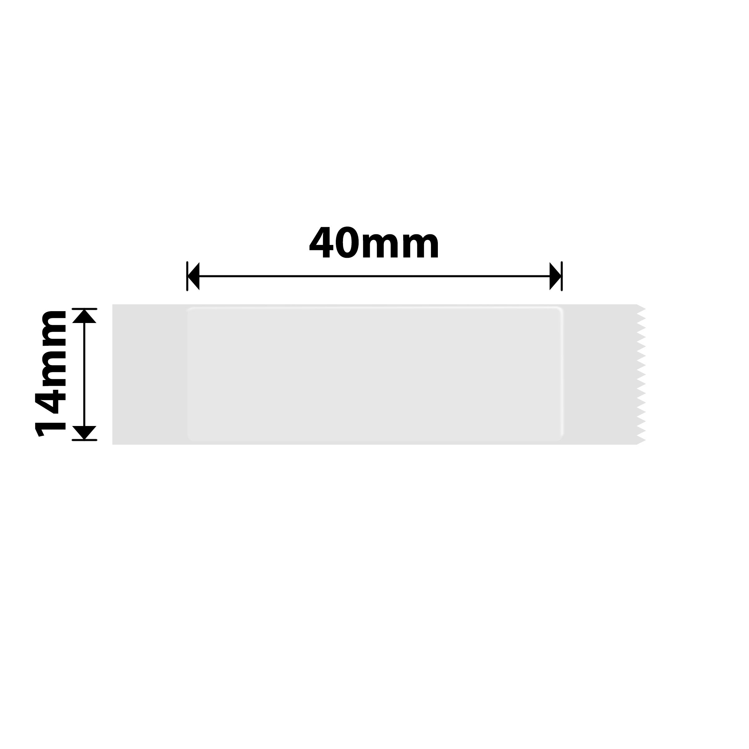 NB153 - NIIMBOT - D11 / D101 / D110 - 14X40MM - 160 ETIKETTE PER ROL - DEURSIGTIG