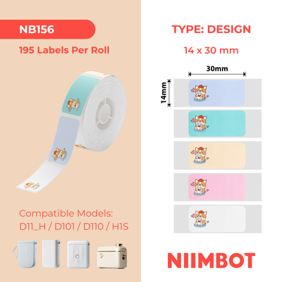 I-NB156 - NIIMBOT - D11 / D101 / D110 - R14*30 - 210 AMALEBO NGOKUQONGA NGAMUNYE - OKUHLE KWE-CORGI DESIGN