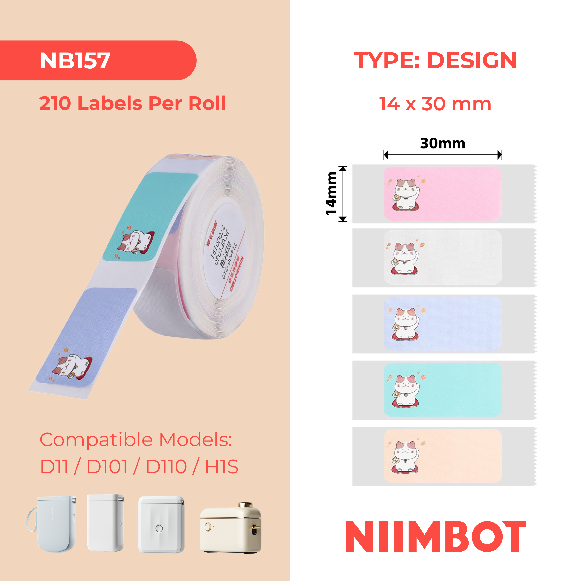 NB157 - NIIMBOT - D11 / D101 / D110 - R14*30 - 210 AMALEBHU NGOKUQHUBEKA NGAMUNYE- UMQEQESHO WEKATI