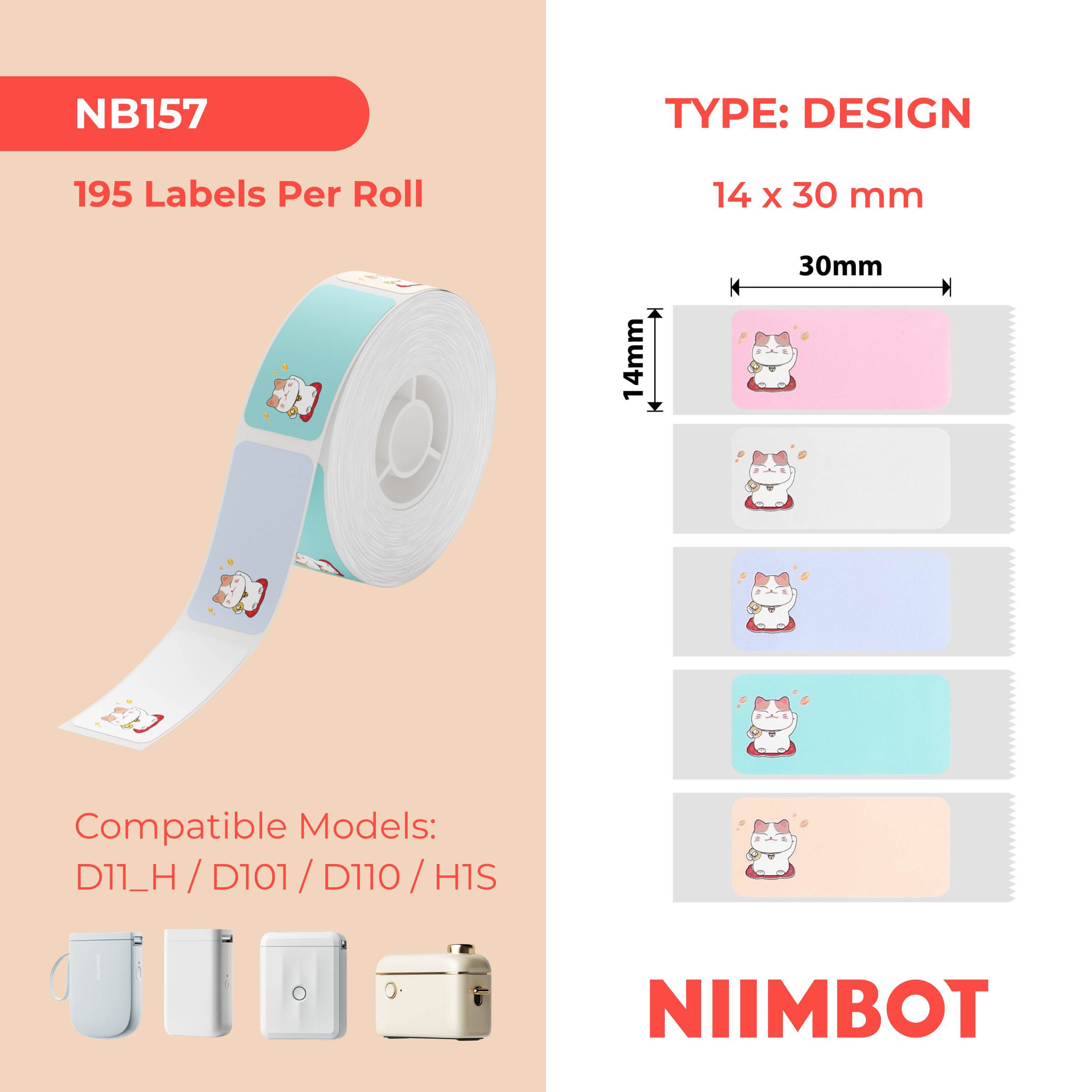 NB157 - NIIMBOT - D11 / D101 / D110 - R14*30 - 210 AMALEBHU NGOKUQHUBEKA NGAMUNYE- UMQEQESHO WEKATI