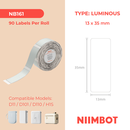 I-NB161 - NIIMBOT - D11 / D101 / D110 - 13*35MM - 90 AMALEBELE OKUTHETHAYO - UKUDLALWA OKUKHANYA
