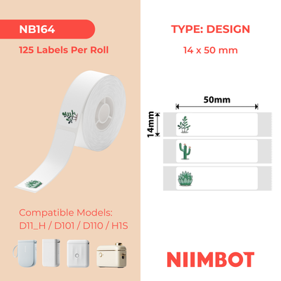 I-NB164 - NIIMBOT - D11 / D101 / D110 - 14*50MM - 130 AMALEBO NGOKUQONGA NGAWO - IDIZINI ELIHLE