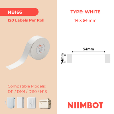 I-NB166 - NIIMBOT - D11 / D101 / D110 - 14*54MM - 120 AMALEBO NGOKUQONGA NGAWO - OKUMHLOPHE