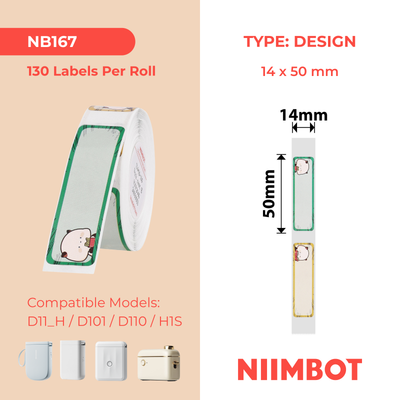 NIIMBOT - D Range - 14x50mm - Work & Rest B - 130 Labels