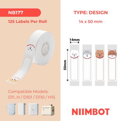 I-NB177 - NIIMBOT - D11 / D101 / D110 - RP14*50 - 130 AMALEBO NGOKUQHUBEKA NGAMUNYE - UKWENZIWA KOMDLA OMHLE