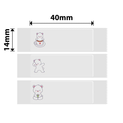 NB256 - NIIMBOT - D11 / D101 / D110 - ER14*40 - 160 ETIKETTE PER ROL - LAZY BEAR ONTWERP