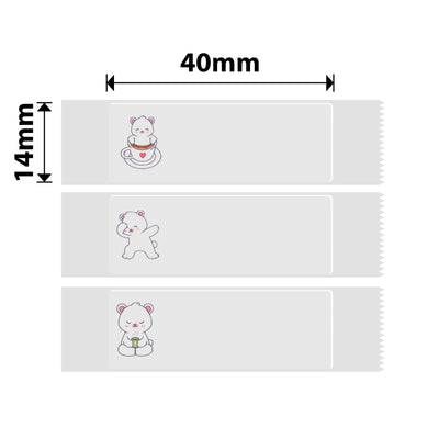 NB256 - NIIMBOT - D11 / D101 / D110 / H1S - 14X40MM - 160 LAZY BEAR LABELS