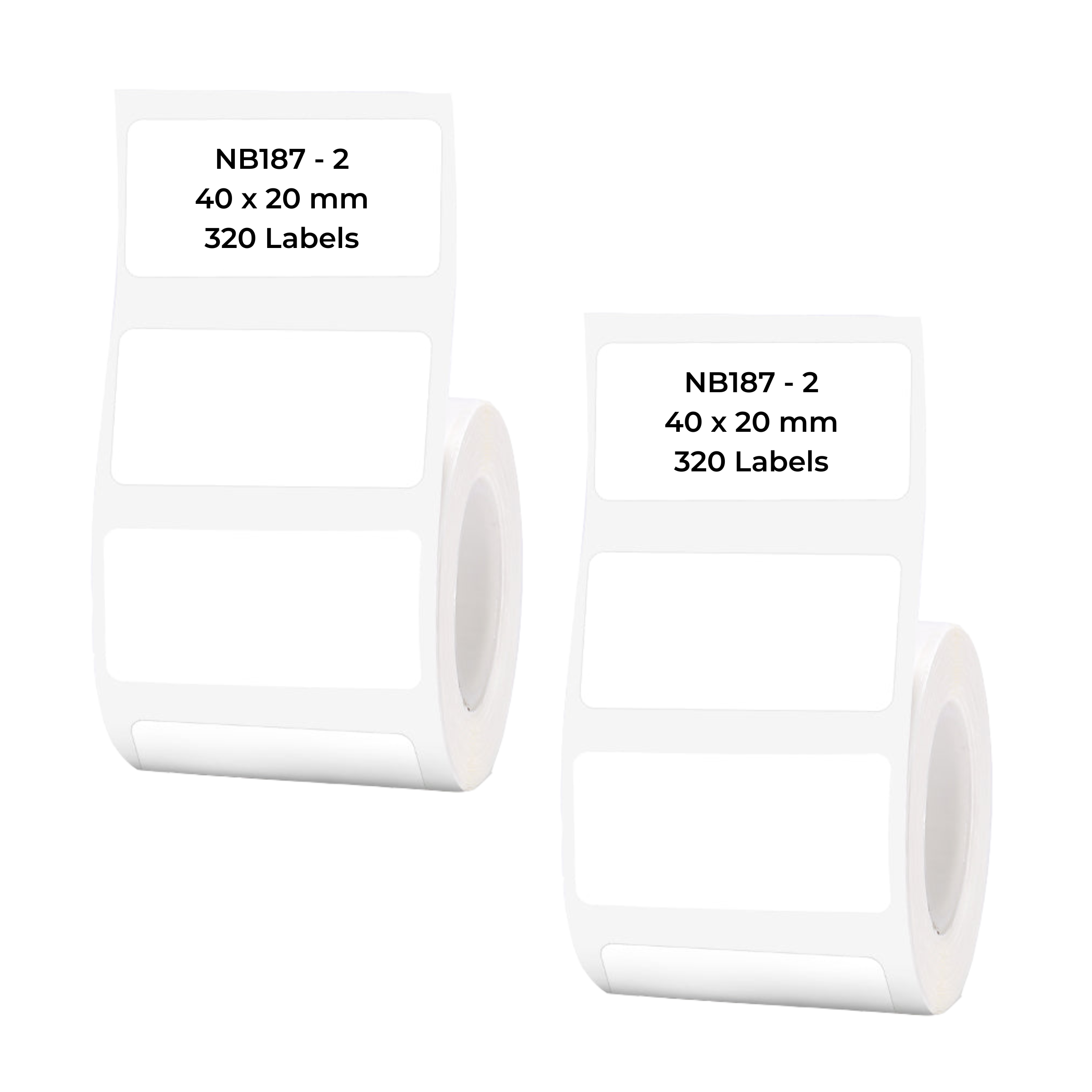 NB187 - NIIMBOT - B1 / B21 / B3S - 40*20MM - 320 LABELS PER ROLL - WHITE