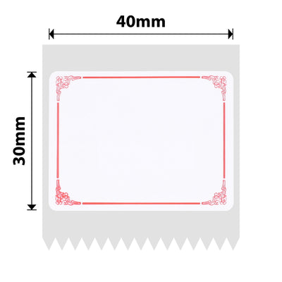 NB188 - NIIMBOT - B1 / B21 / B3S / B4 - 40X30MM - 230 RED BORDER LABELS