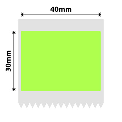 NB190 - NIIMBOT - B1 / B21 / B3S - 40*30MM - 230 LABELS PER ROLL - SOLID - GREEN