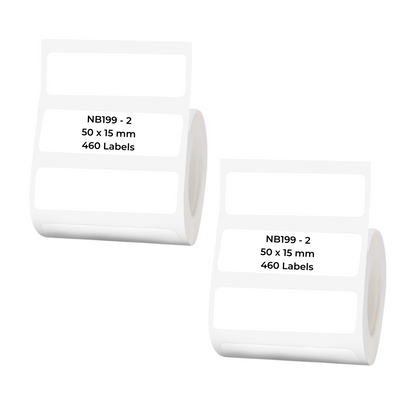 NB199 - NIIMBOT - B1 / B21 / B3S - T50*15MM/2R - 460 LABELS PER ROLL - WHITE