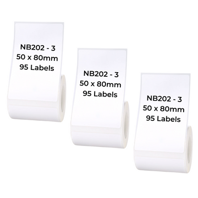 NB202 - NIIMBOT - B1 / B21 / B3S / B4 - 50X80MM - 95 WHITE LABELS