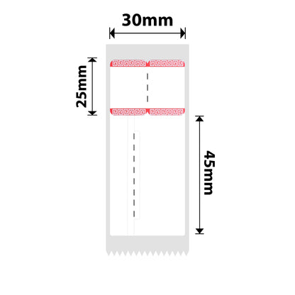 NB204 - NIIMBOT - B1 / B21 / B3S - 30*70MM - RING - 100 LABELS PER ROLL - RED BORDER DESIGN