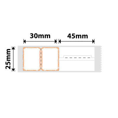 NB207 - NIIMBOT - B1 / B21 / B3S - R02T - 25*75MM (25*30+45) - 100 AMALEBHA NGEROLI NGAMUNYE - UKWENZIWA KWEINKI EWOLISHI 