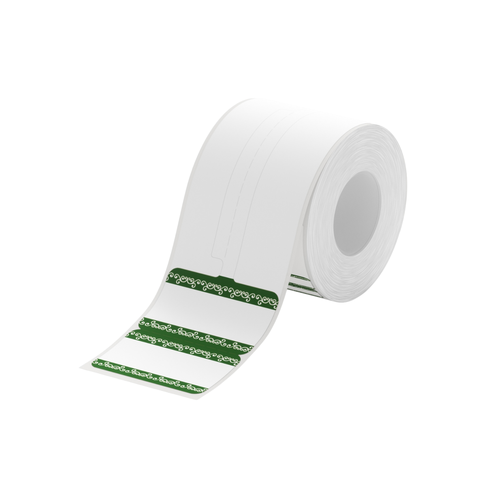 NB208 - NIIMBOT - B1 / B21 / B3S - 25*30+45MM - RING - 100 ETIKETTE PER ROL - GROEN RANDONTWERP
