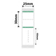 NB208 - NIIMBOT - B1 / B21 / B3S - 25*30+45MM - RING - 100 ETIKETTE PER ROL - GROEN RANDONTWERP
