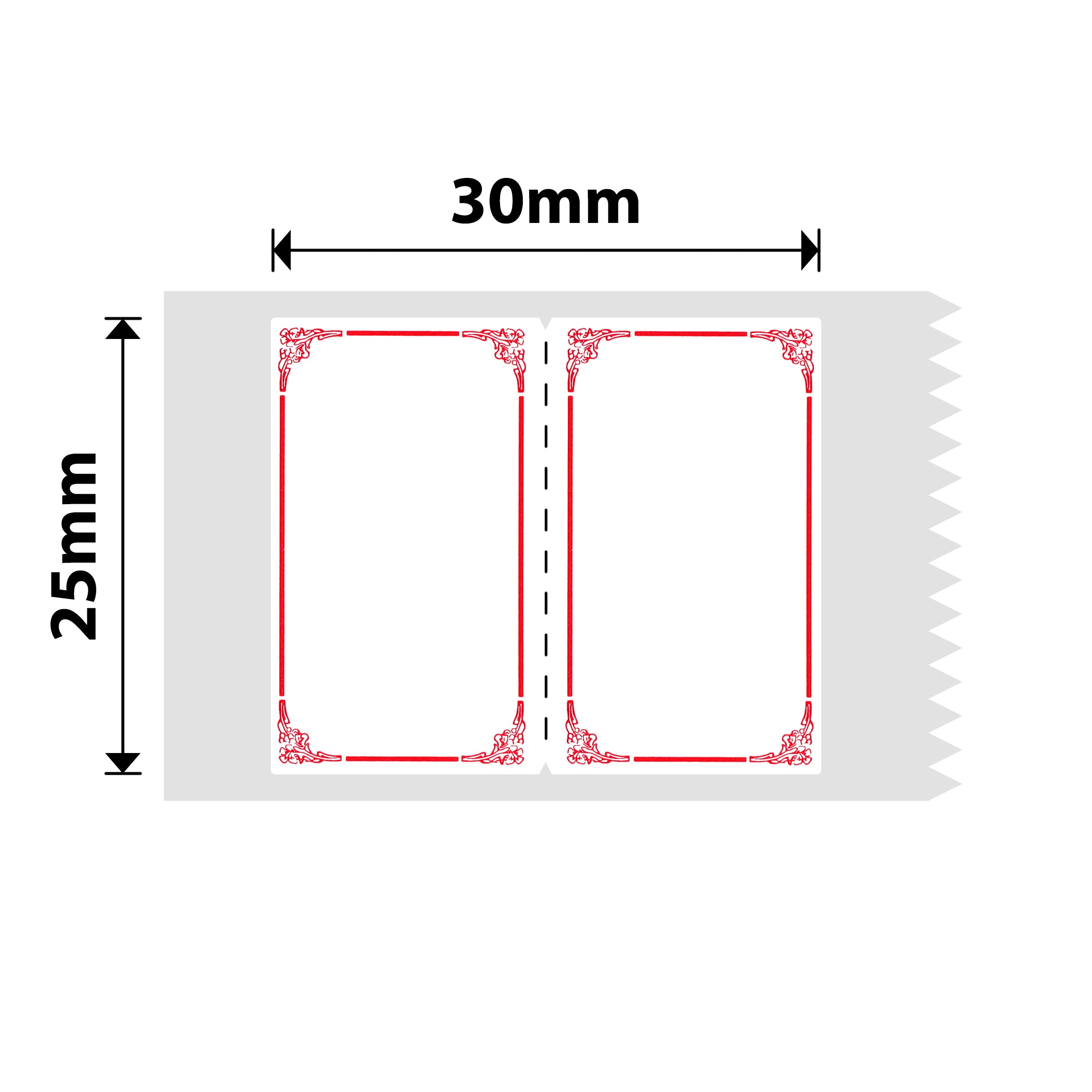 NB209 - NIIMBOT - B1 / B21 / B3S / B4 - 25X30MM - 230 LIGHT RED LABELS
