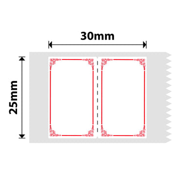 I-NB209 - NIIMBOT - B1 / B21 / B3S - 25*30MM - 230 AMALEBULA NGOKUQONGA NGAWO - IDIZINI OKUBOMVU OKUKHALA