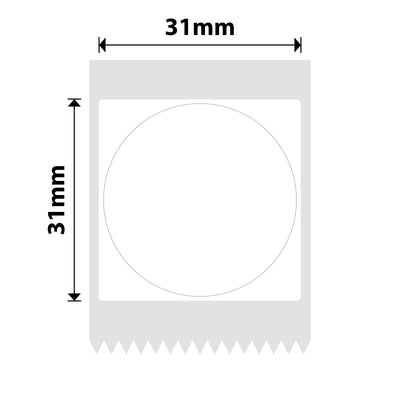 NB212 - Niimbot - B1 / B21 / B31 / B3S / B4 - 31x31mm - 210 White Round Labels