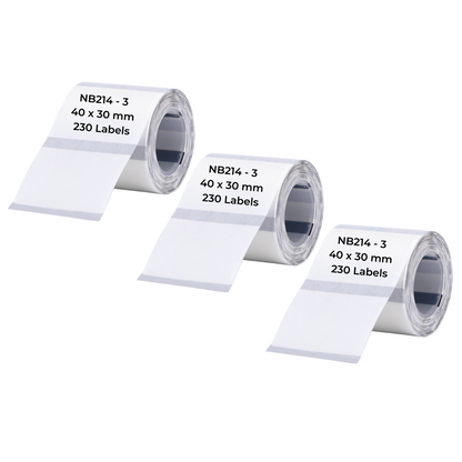 NB214 - NIIMBOT - B1 / B21 / B3S - TT40*30MM - 230 LABELS PER ROLL - TRANSPARENT