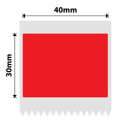 NB221 - NIIMBOT - B1 / B21 / B3S - T40*30MM - 230 LABELS PER ROLL - SOLID - RED