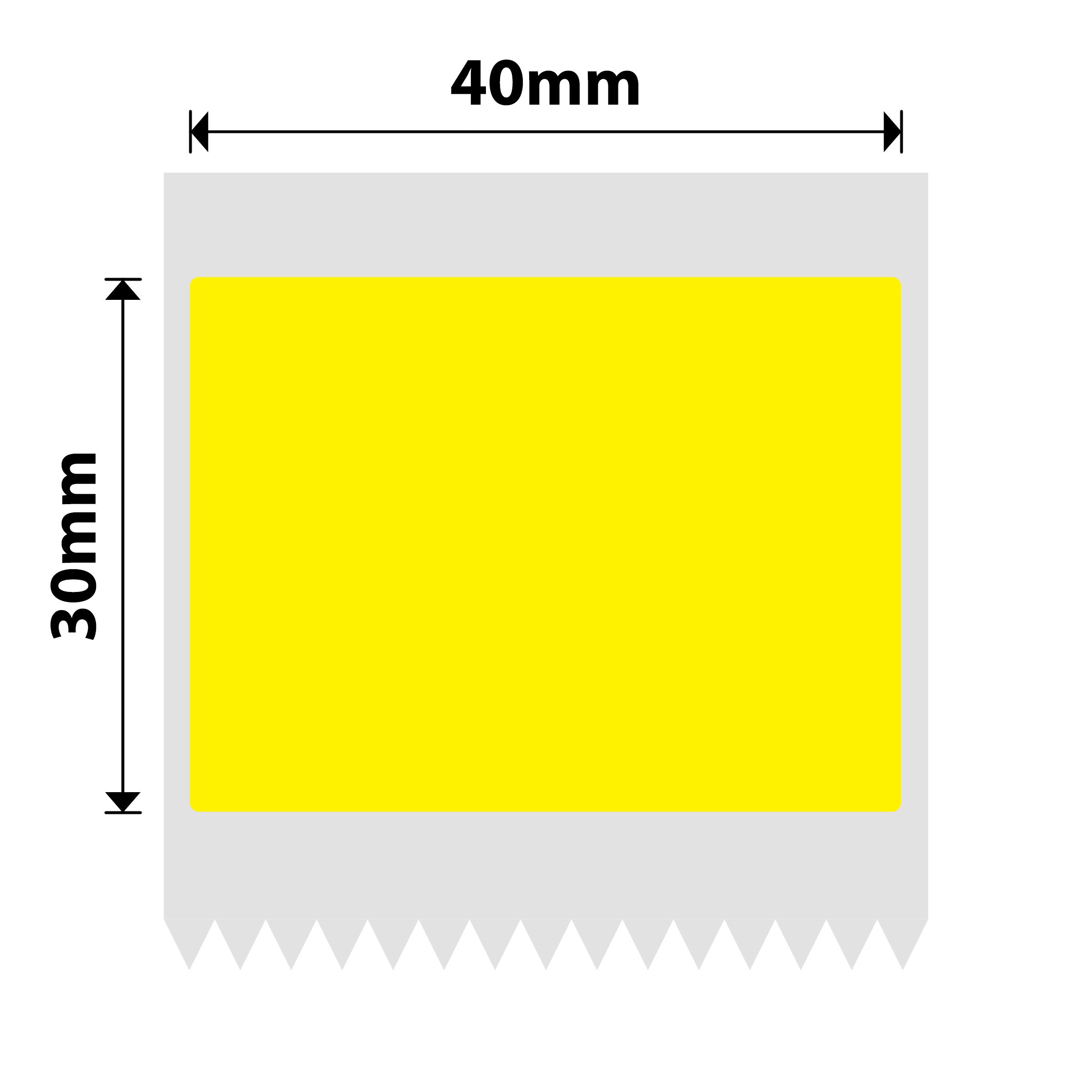 NB222 - NIIMBOT - B1 / B21 / B3S - 30*40MM - 230 LABELS PER ROLL - SOLID - YELLOW