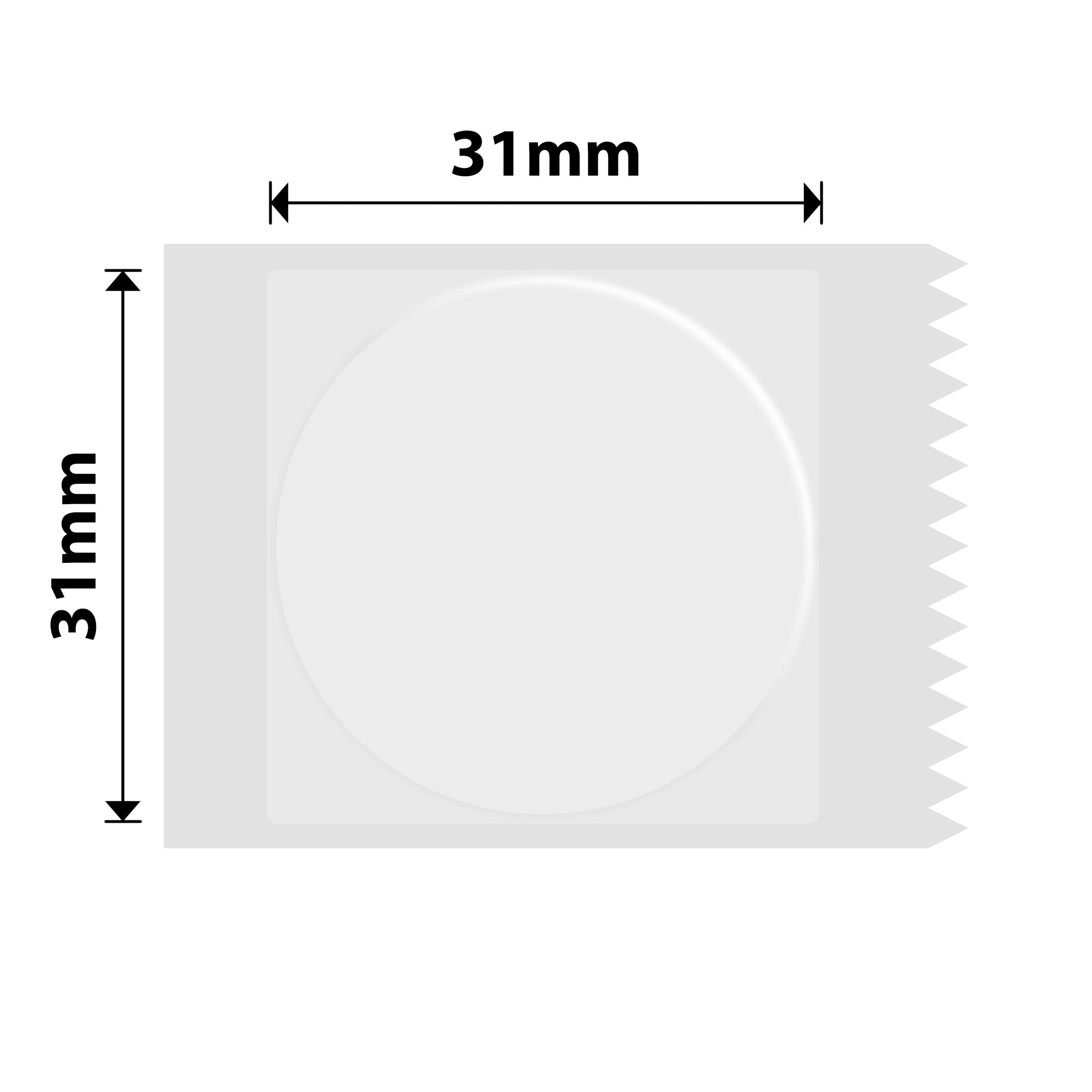 NB224 - NIIMBOT - B1 / B21 / B3S - TT31*31MM - 210 ETIKETTE PER ROL - ROND - DEURSIGTIG