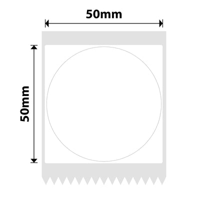 NB226 - NIIMBOT - B1 / B21 / B3S - T50*50MM - ROUND - 150 LABELS PER ROLL - WHITE