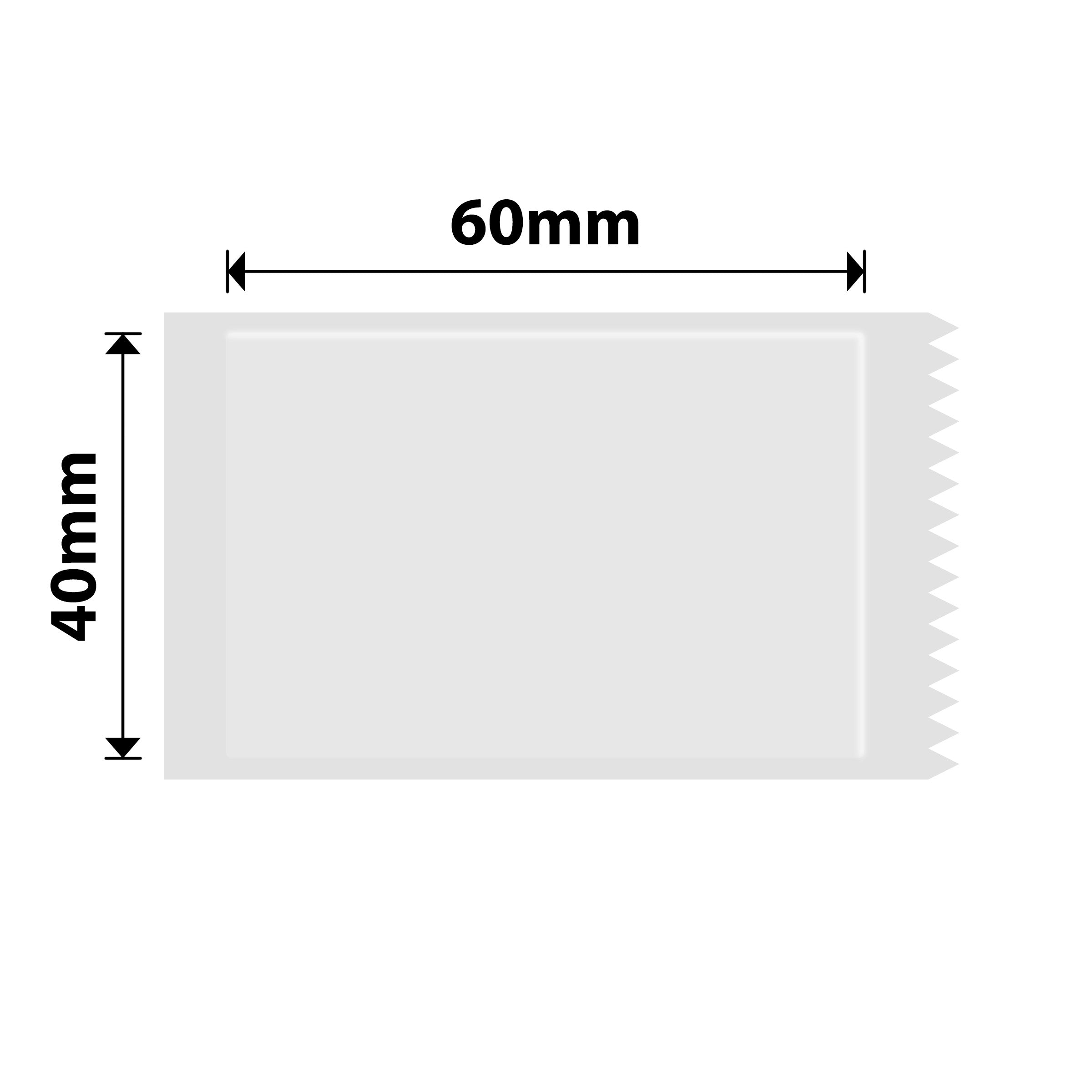 NB234 - NIIMBOT - B1 / B21 / B3S - TT40*60MM - 125 ETIKETTE PER ROL - DEURSIGTIG 