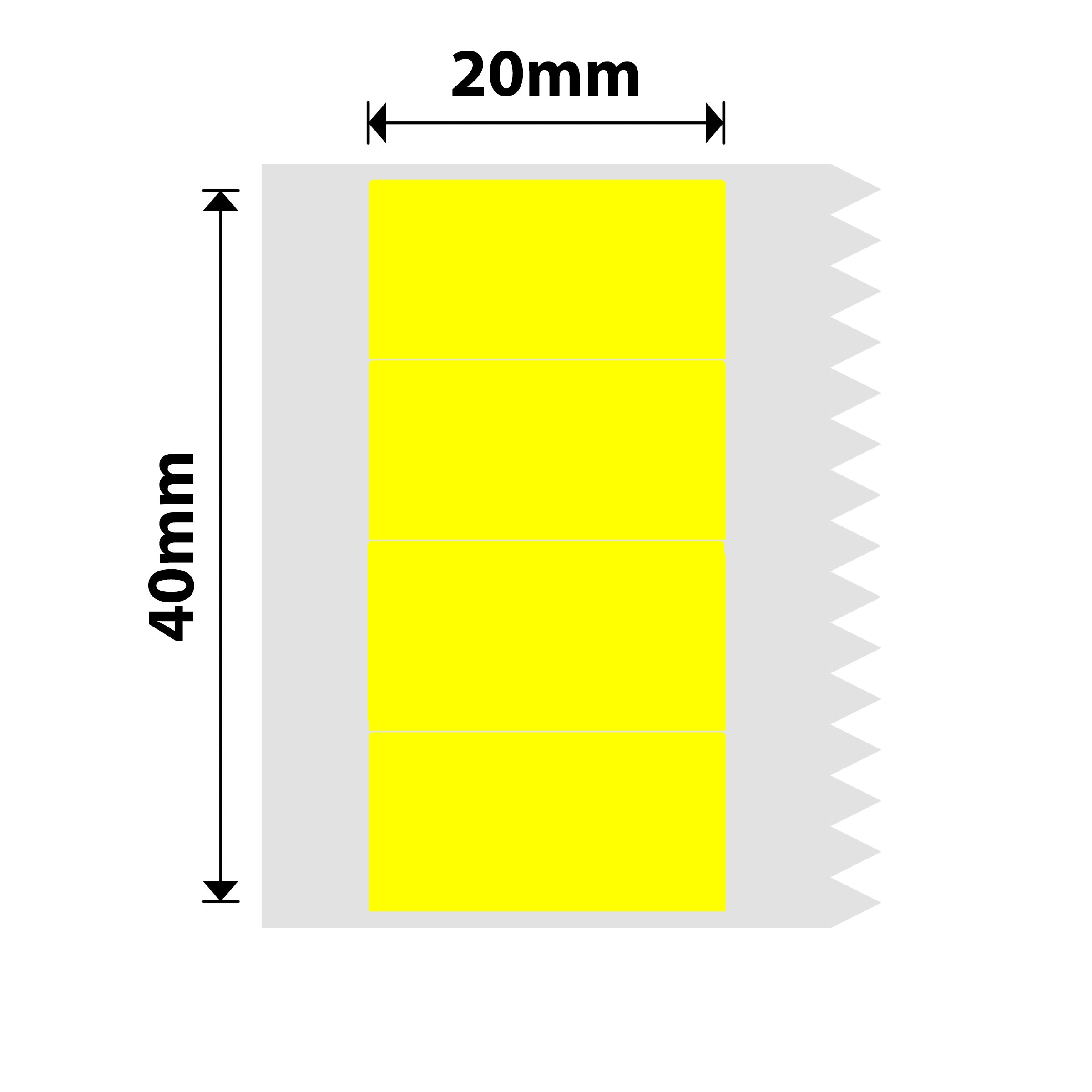NB235 - NIIMBOT - B1 / B21 / B3S - 40*20MM - (10X20X4)- 300 AMALEBELE EZITHILEYO - YELLOW 