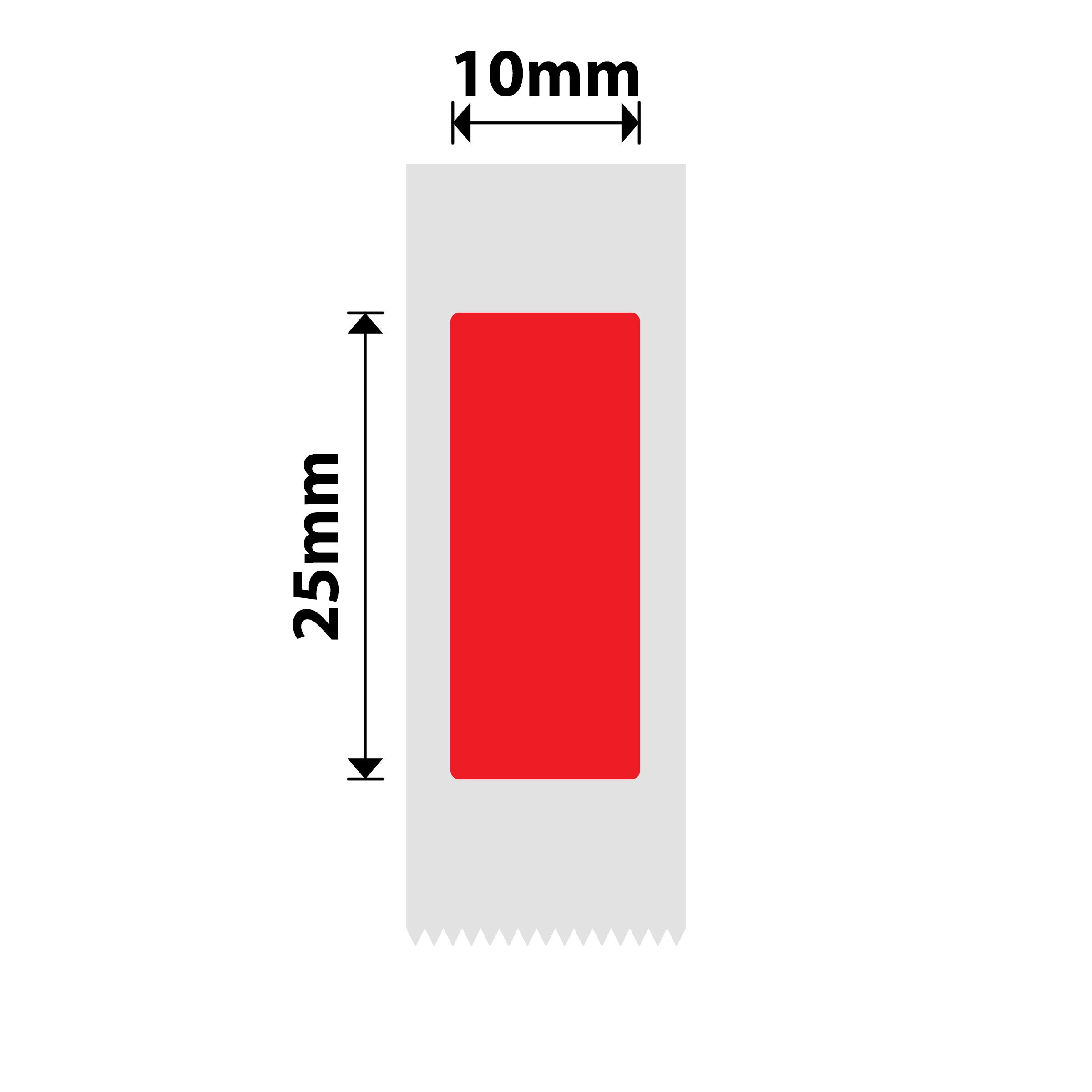 NIIMBOT - D Range - 10x25mm - Red - 225 Labels