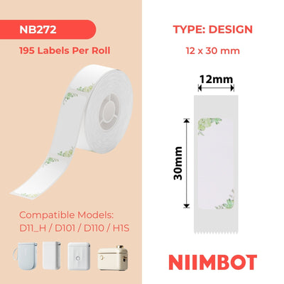 NIIMBOT - D Range - 12x30mm - Succulent Flower - 195 Labels
