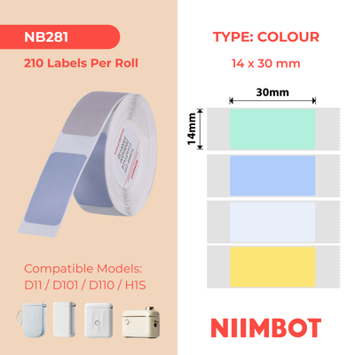 NIIMBOT - D Range - 14x30mm - Cornfield Mixed Colours - 195 Labels