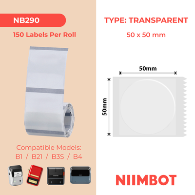 I-NB290 - NIIMBOT - B1 / B21 / B3S - TT50*50MM - 150 AMALEBO NGOKUQONGA NGAMUNYE - UMULUNGU - ANGABONAKALI