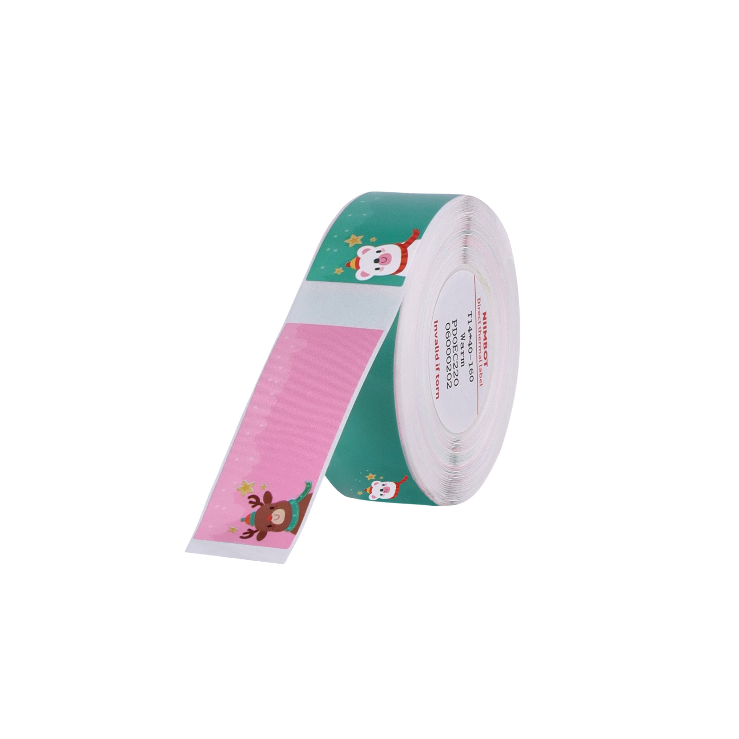 NB300 - NIIMBOT - D11 / D101 / D110 - R14*40 - 160 ETIKETTE PER ROL - KLEUR DIERE-ONTWERP