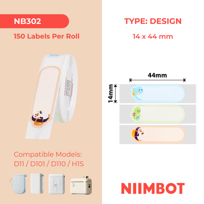 NIIMBOT - D Range - 14x44mm - Go School - 140 Labels