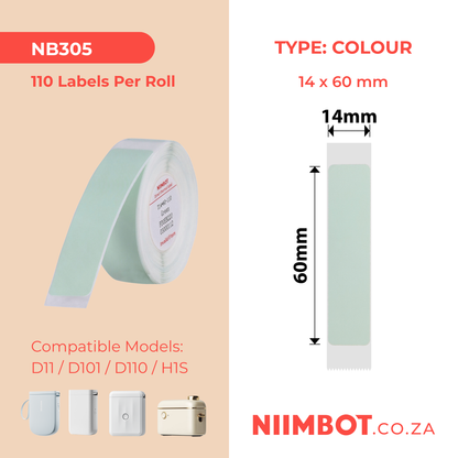NB305 - NIIMBOT - D11 / D101 / D110 - R14*60 - 110 IMIBHALO NGOKUQONGA NGAMUNYE - UKWENZIWA OKULUHLAZA