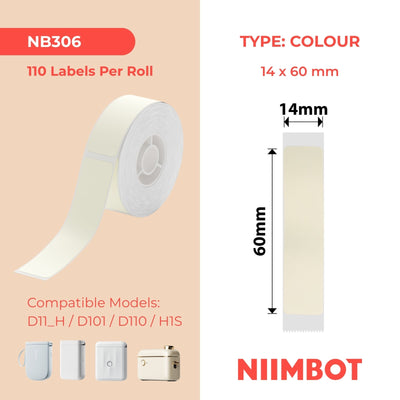 NB306 - NIIMBOT - D11 / D101 / D110 - R14*60 - 110 IMIBHALO NGOKUQHUBEKA NGAMUNYE - UKWENZIWA OKUTHUMELI ILEMON