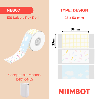 I-NB307 - NIIMBOT - D101 KUPHELA - R14*60 - 110 AMALEBHU NGOKUQONGA NGAWO - - IMIKWE YEPHETHINI ENGAPHAMBILI