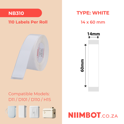 NB310 - NIIMBOT - D11 / D101 / D110 - R14*60 - 110 AMALEBO NGOKUQONGA NGAWO - EMHLOPHE