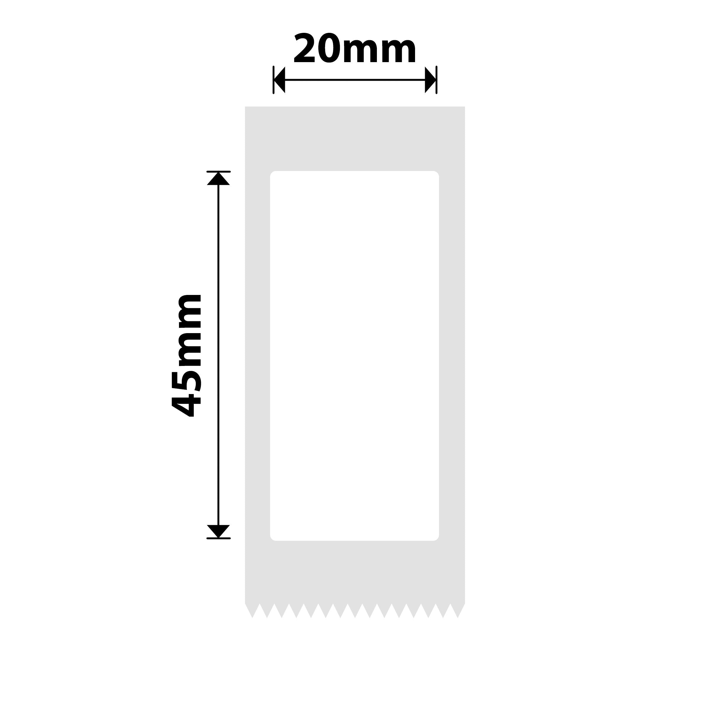 NB315 - Niimbot - D101 Only - 20x45mm - 140 White Labels