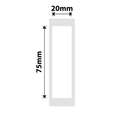 NB322 - Niimbot - D101 Only - 20x75mm - 90 White Labels