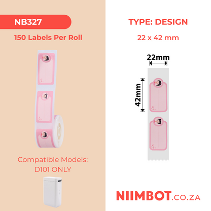 NB327 - NIIMBOT - D101 ONLY - R22*42- 150 LABELS PER ROLL- SWEET BABY DESIGN