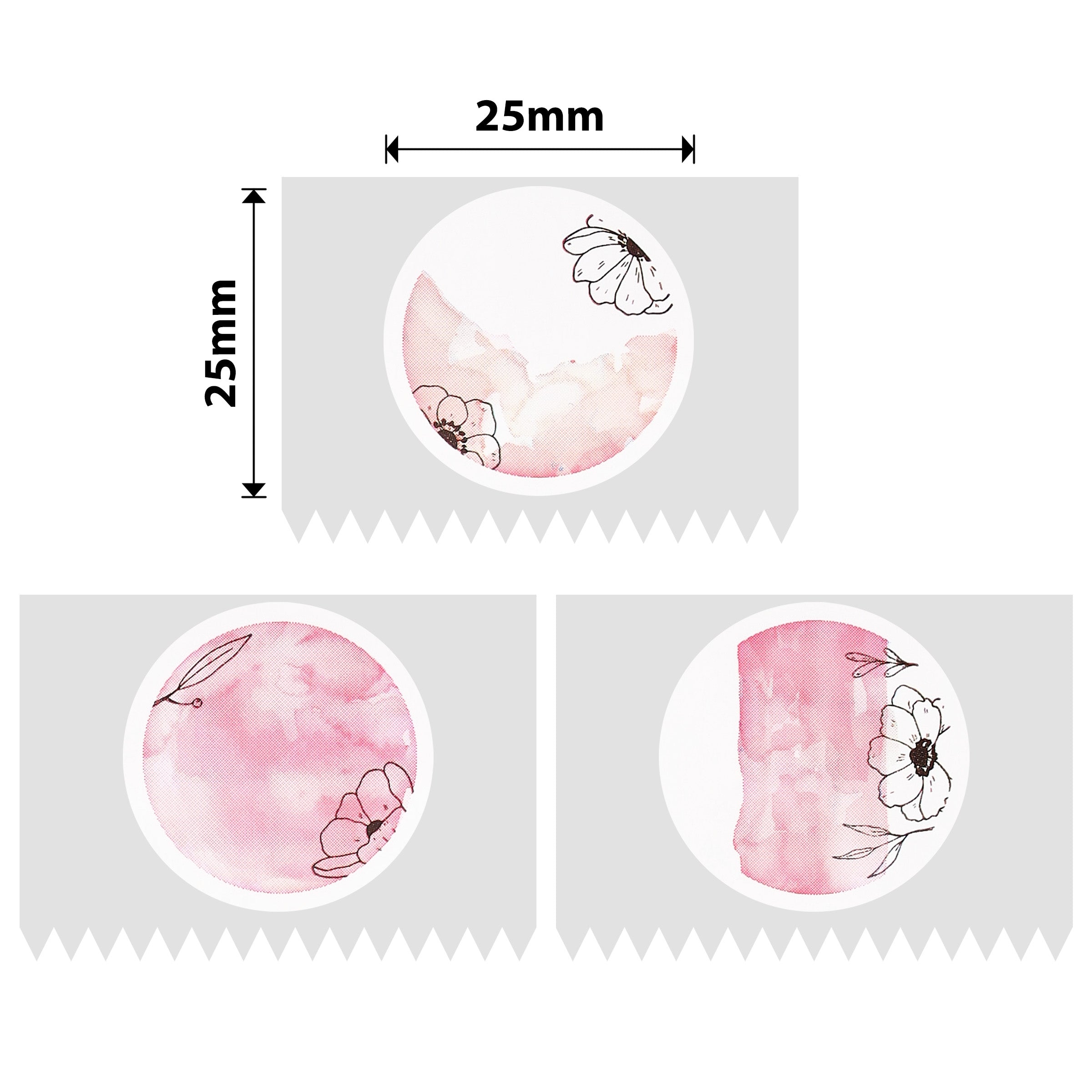 NB335 - NIIMBOT - D101 ONLY - 25X25MM - 225 PINK ROUND LABELS