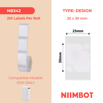 I-NB342 - NIIMBOT - D101 KUPHELA - R25*30 - 210 AMALEBHU NGOKUQONGA NGAWO - PANDORA UMAKI WOKUQALA