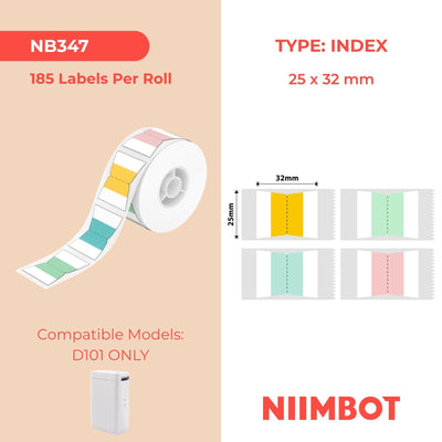 NB347 - NIIMBOT - D101 KUPHELA - R25*32 - 190 AMALEBHU NGOKUQONGA NGAMUNYE - T SHAPE INDEX DESIGN