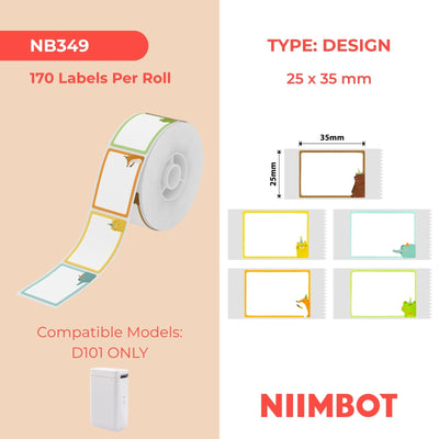 NIIMBOT - D101 Only - 25x35mm - Enchanted Forest - 170 Labels