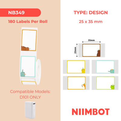 NIIMBOT - D101 Only - 25x35mm - Enchanted Forest - 170 Labels
