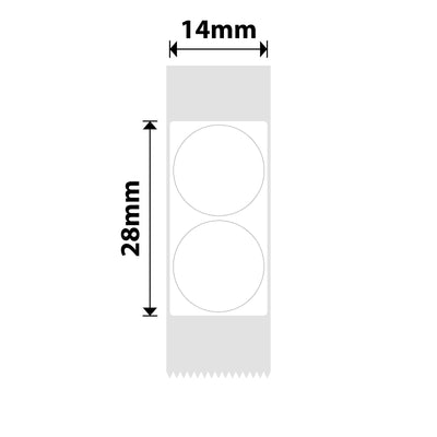 NB385 - Niimbot - N1 - 14x28mm - 200 White Round Labels