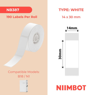 I-NB387 - NIIMBOT - B18 - EW14*30mm - 190 AMALEBULA NGOKUQONGA NGAMUNYE - UKWENZIWA OMHLOPHE